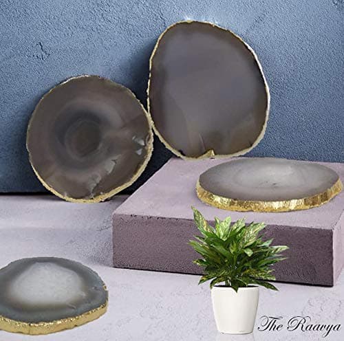 Agate Coasters Set of 4-Natural view 3