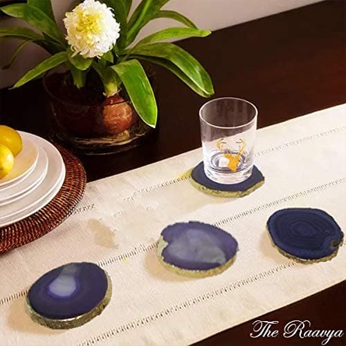 Agate Coasters Set of 4-Purple view 3