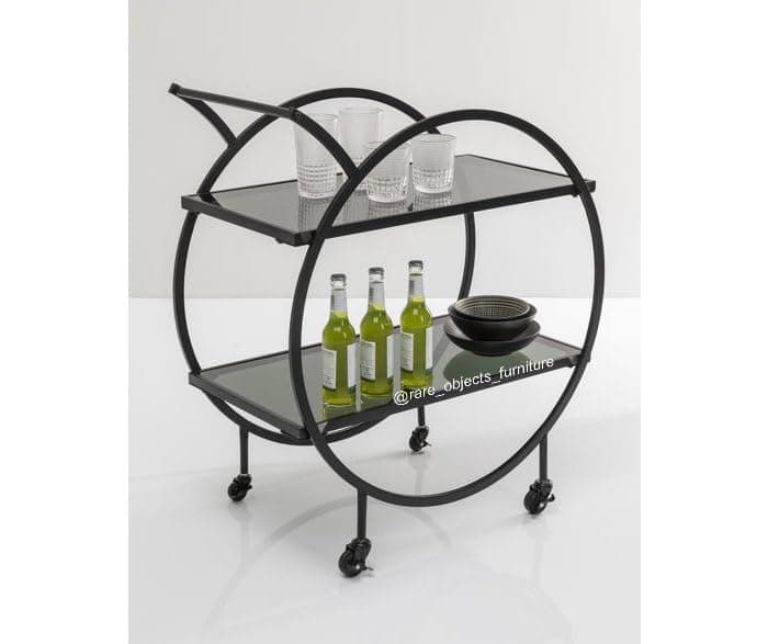 Circular Bar Trolley - Black Finish