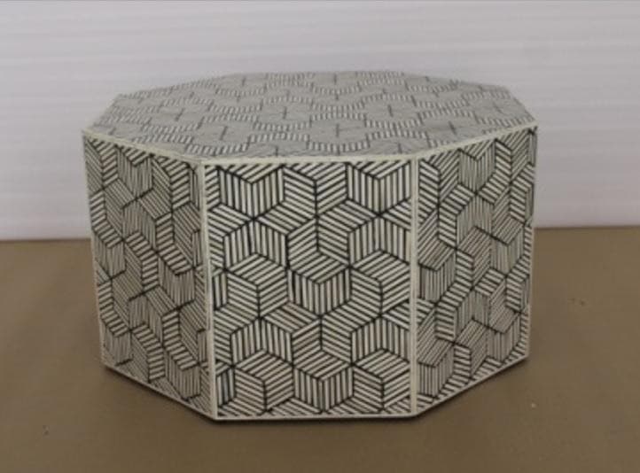 8 Sided  Bone Inlay Center Table