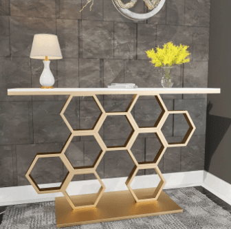Modern Console Table with Glass