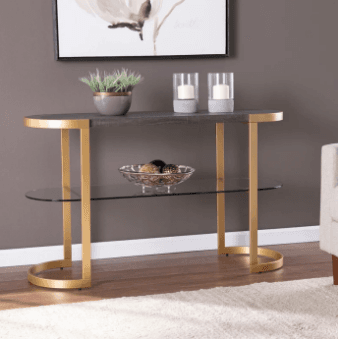 Modern Console Table with Glass view 2