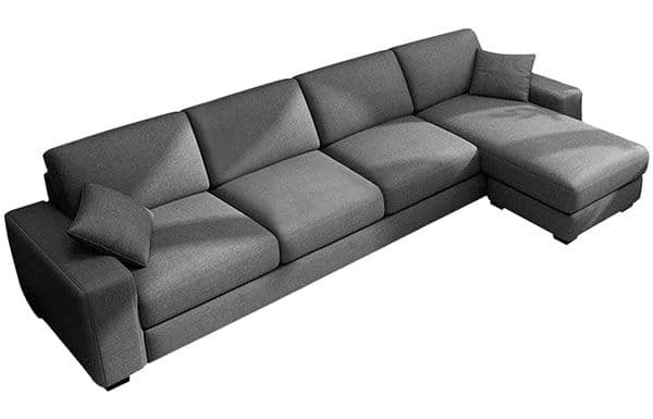 5 Seater L Shape Sofa Set (Dark Grey) view 2