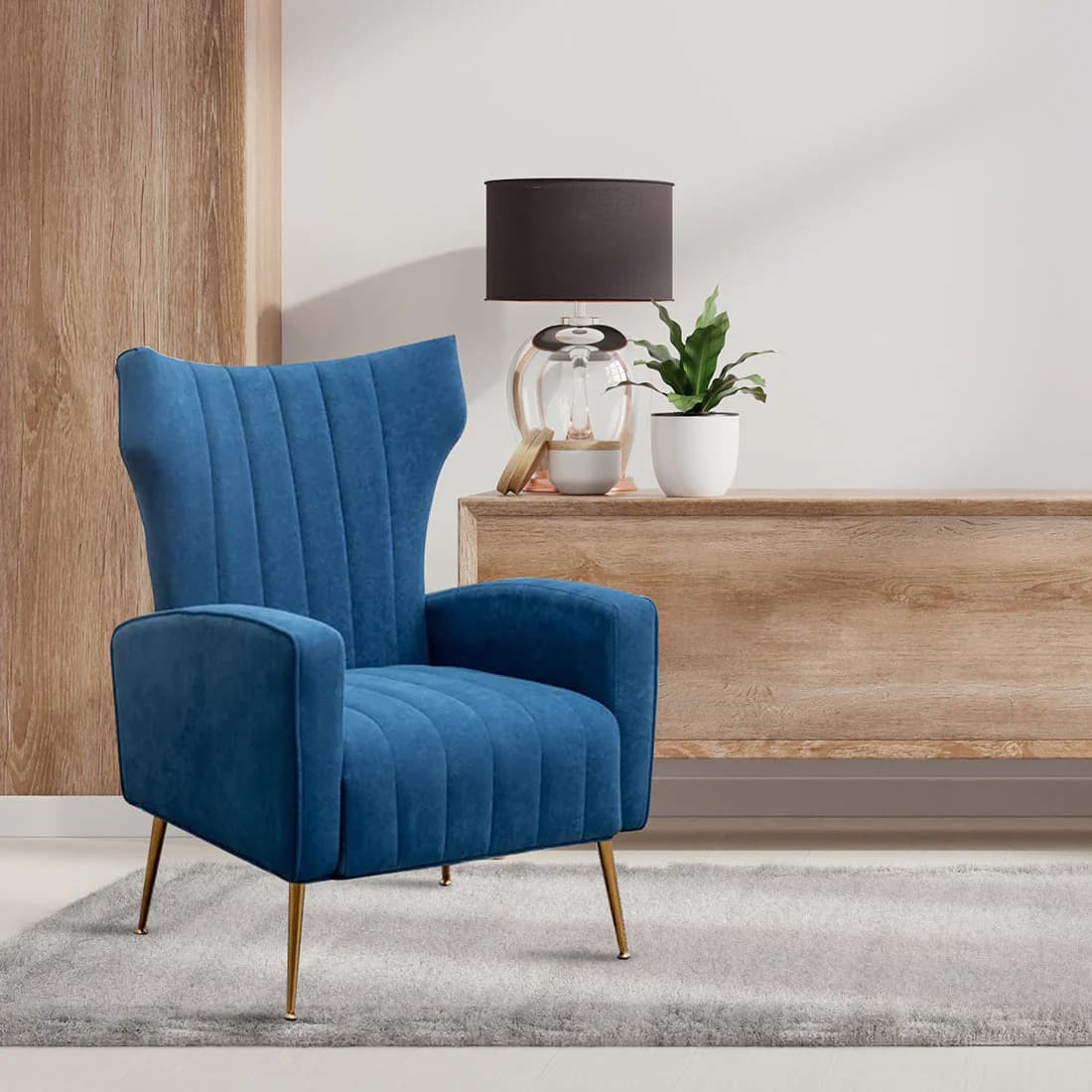 Blue Accent Chair
