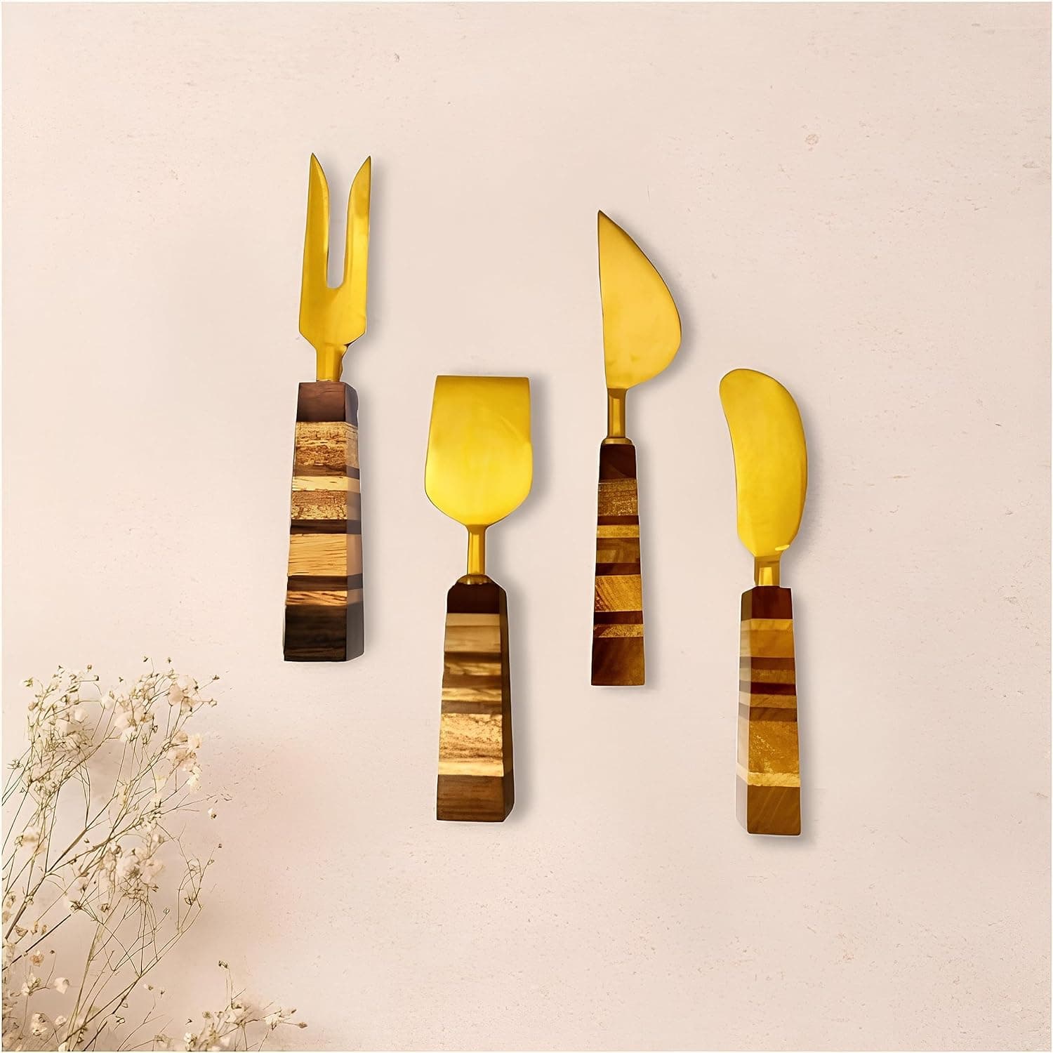 Gold Cheese Knives Set  view 2