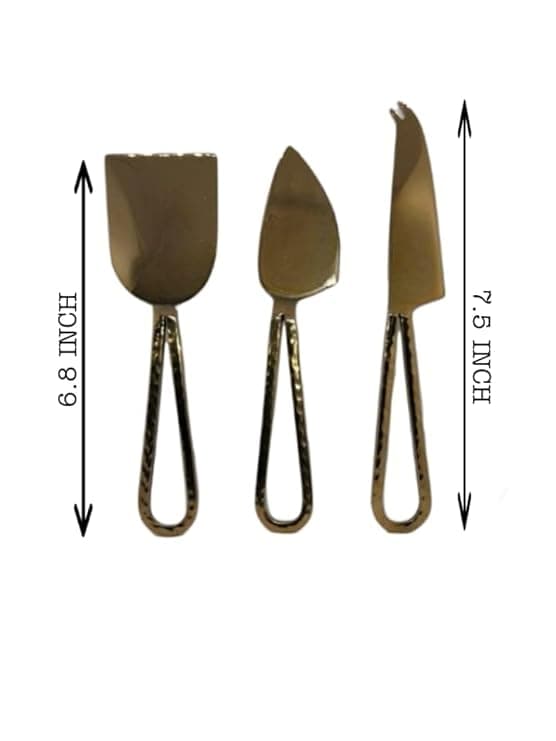 Gold PVD Cheese Knives Set of 3