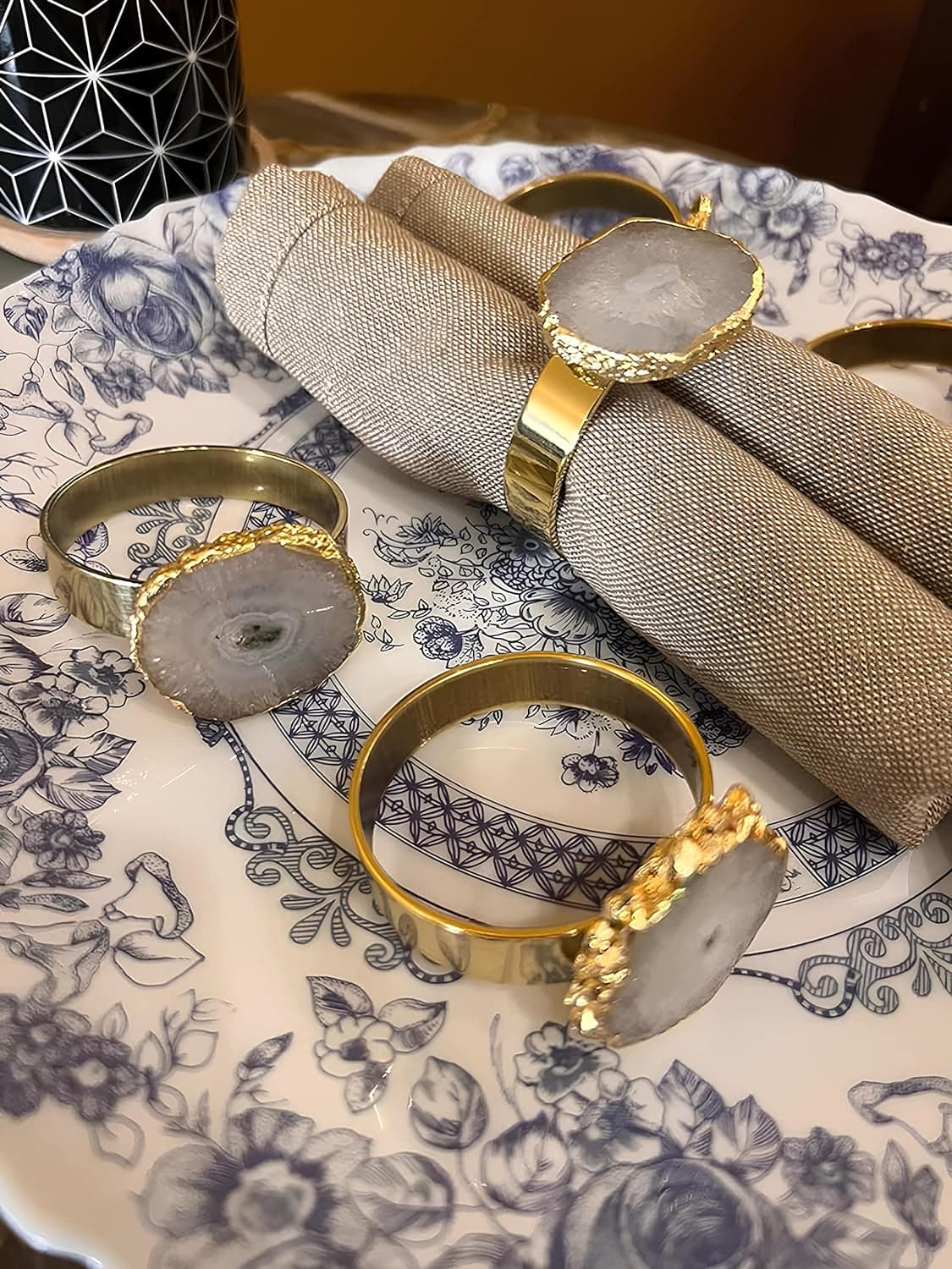 White Napkin Rings view 2