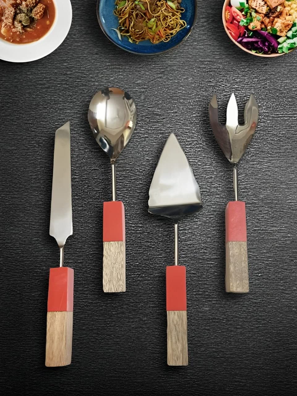 Orange Cutlery Set of 4 view 2