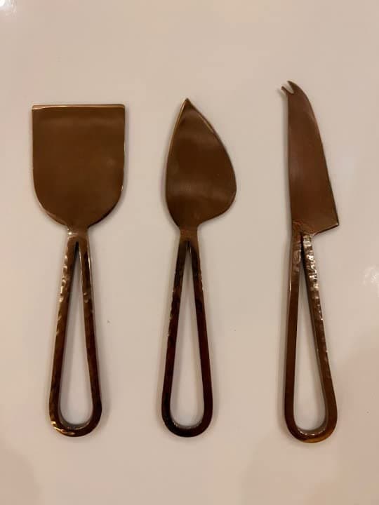 Rose Gold Cheese Knives Set of 3