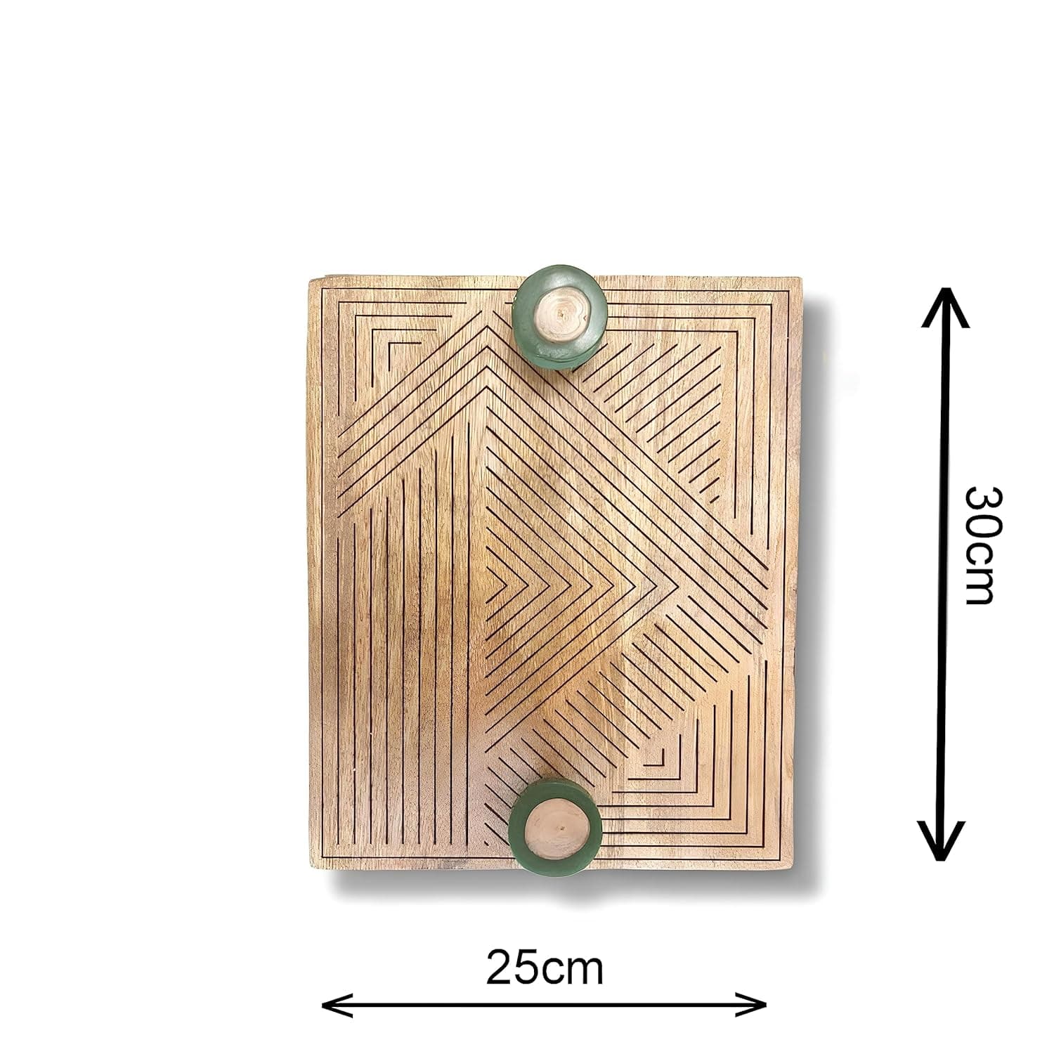 Small Green Tray with Resin Knobs view 2