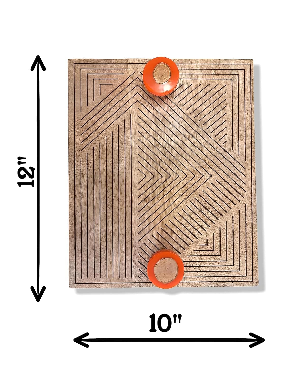 Small Orange Tray with Resin Knobs view 2