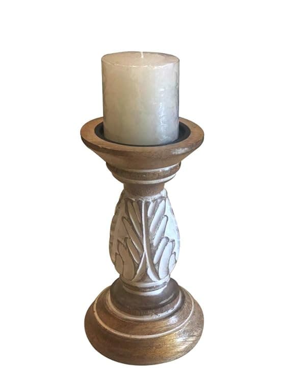 Single White Candle Stand