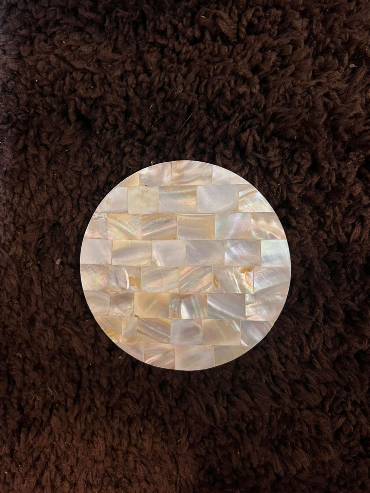 Mother of Pearl Wooden Coasters Set of 6.